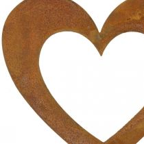Hart roest tuindecoratie metalen hart 10cm 12st