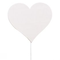 Artikel Bloemplug hart hout bruiloft Valentijnsdag 10x9cm 24st