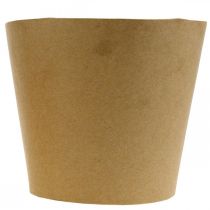 Artikel Plantenbak, bloempot, papieren plantenbak naturel Ø15cm H13cm 4st