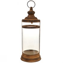 Deco Lantaarn Lantaarn Roest Look Metaal Deco Ø15cm H46cm