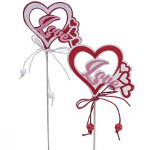 Artikel Bloemsteker decoratiesteker &quot;Love&quot; Valentijnsdag 25,5cm 16st