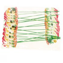 Artikel Decoratieve plug houten bloemplug kikker decoratie 6,5 cm 18 st