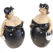 Decoratief figuur mollige vrouw dames figuur badkamer decoratie H16cm set van 2