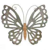 Wanddecoratie Vlinder Deco Metaal Hout Vintage 46×43cm