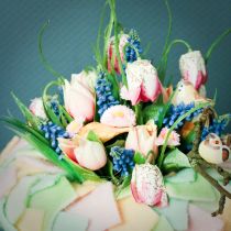 Artikel Schaakbordbloemen Fritillaria kunstwit, groen 40cm 12 st