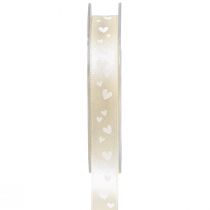 Artikel Cadeaulint crème trouwlint decoratief lint 15mm 20m