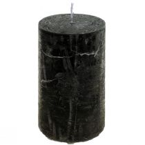 Artikel Zwarte kaarsen gekleurde stompkaarsen 50x100mm 4st