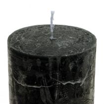 Artikel Zwarte kaarsen gekleurde stompkaarsen 50x100mm 4st