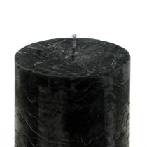 Artikel Zwarte kaarsen Effen stompkaarsen 60x80mm 4st