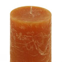 Artikel Stoerkaarsen donkeroranje effen Sunset 60x100mm 4 st