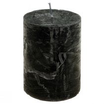 Artikel Zwarte kaarsen stompkaarsen effen 85x120mm 2 st