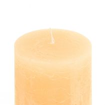 Kaarsen abrikoos lichtgekleurde stompkaarsen 85×120mm 2st