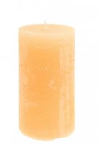 Artikel Kaarsen abrikoos lichtgekleurde stompkaarsen 85×150mm 2st