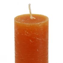 Artikel Taper kaarsen donkeroranje effen gekleurd Sunset 34x240mm 4 st