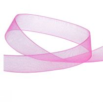 Artikel Organza lint cadeaulint roze lint zelfkant 15mm 50m