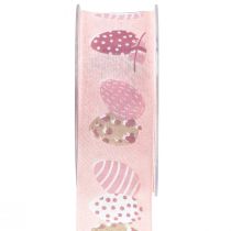 Artikel Cadeaulint Pasen sierlint Paaseieren roze 40mm 20m