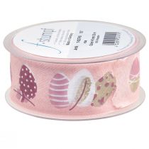 Artikel Cadeaulint Pasen sierlint Paaseieren roze 40mm 20m