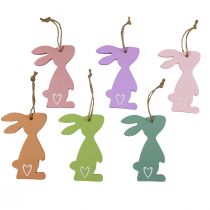 Artikel Paashaasdecoratie hangende decoratie hout Paasdecoratie pastel 10cm 10st