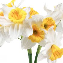 Artikel Kunstnarcissen witte zijden bloemen narcissen 40cm 3 st