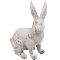 Artikel Konijn zittend decoratief konijn kunststeen wit bruin 15,5x8,5x22cm