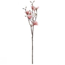 Artikel Magnoliatak met 6 bloemen kunstmagnolia zalm 84cm