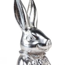 Artikel Decoratieve paashaas zilver keramiek decoratieve konijnenbuste H23cm