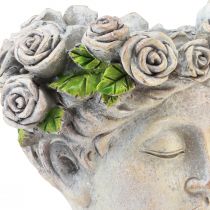 Artikel Bloempot gezicht dames buste plantenkop betonlook H18cm