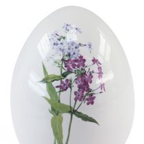 Artikel Paaseierendecoratie van keramiek met bloemendecoratie 12cm 3st