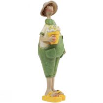 Artikel Decoratieve figuren tuinman tafeldecoratie zomer groen geel 16,5×5,5cm 2st