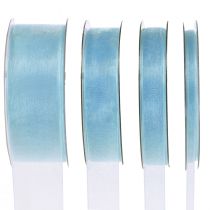 Artikel Organza lint cadeaulint lichtblauw lint blauw zelfkant 50m