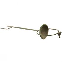 Artikel Decoratieve vogeldrankjes groen antiek met spies Ø11cm H55cm