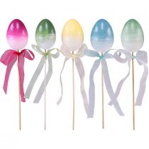 Artikel Bloemplug Paasei plastic eieren gekleurd 4×5,5cm 10 st