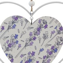 Artikel Decoratieve harten om op te hangen wit lila 18,5×17cm 4 st