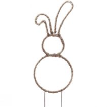 Artikel Paashaasdecoratie decoratieve plug konijn metaal naturel H36cm 4st