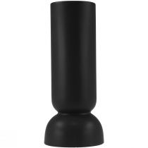Keramiek Vaas Zwart Modern Ovale Vorm Ø11cm H25,5cm