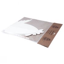 Artikel Decoratief kip honingraatpapier decoratiefiguur wit 28,5x15,5x30cm