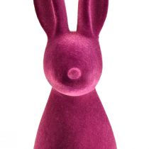 Artikel Gevlokte Bunny Paashaas Decoratie – 2e Keuze – Violet 15×15.5×47cm