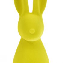 Artikel Paashaas Decoratie Geelgroen – 2e Keuze – Staand Gevlokt 15×15,5×47cm
