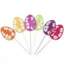 Artikel Paaseieren decoratieve bloempluggen Paashout 30,5cm 18 st