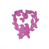 Artikel Strooidecoratie vogel hout hart tafeldecoratie kleur 3,5/1,5cm 72 st