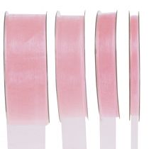 Organza lint cadeaulint Roze decoratief lint zelfkant 50m