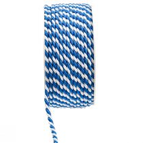 Artikel Koord blauw wit cadeaulint sierkoord sierlint 25m