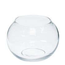 Artikel Bolvaas glas bloemenvaas rond glas decoratie H10cm Ø11cm