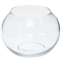 Artikel Bolvaas glazen bloemenvaas rond glasdecoratie H11cm Ø15cm