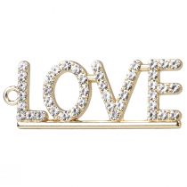 Artikel Valentijnsdag decoratieve hanger Love metaal zilver 4cm 12st