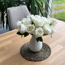 Artikel Kunstrozen in bos wit 30cm 8 st