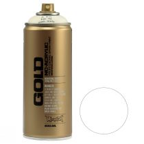 Spuitverf witte verfspray Montana Gold Shock White 400ml