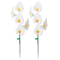 Artikel Kunstmatige callalelie met gele meeldraden, decoratieve bloemen, 35 cm, 10 stuks