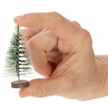 Artikel Kunstmatige mini-kerstboompjes als tafeldecoratie voor Kerstmis, bedekt met sneeuw, 6 cm, 12 stuks
