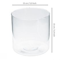 Artikel Glazen vaas glazen cilinder bloemenvaas glas decoratie H15cm Ø15cm